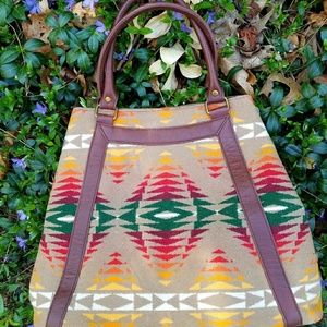 Pendleton Wool Leather Tote